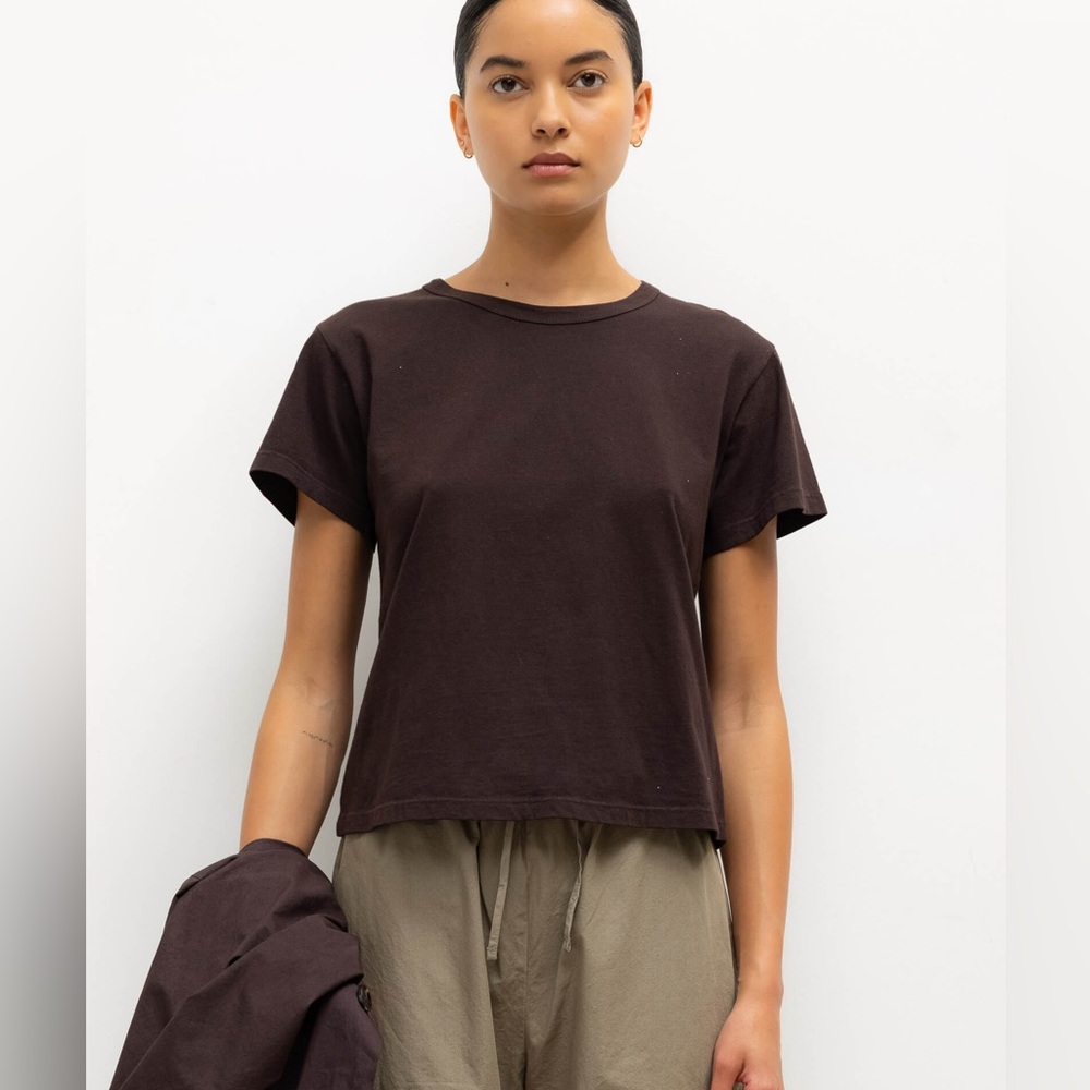 Leset Margo Classic Chocolate Brown Short Sleeve T-Shirt - Picture 2 of 2